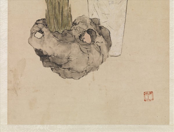 清居廉花卉　軸