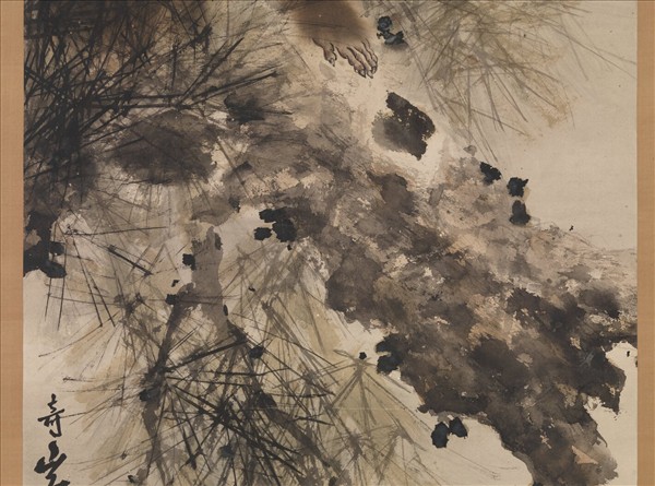 民國高奇峰畫猿　軸