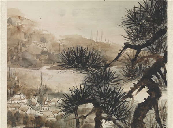 民國陳樹人山水　軸