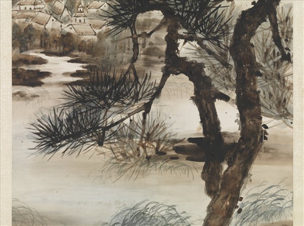 民國陳樹人山水　軸