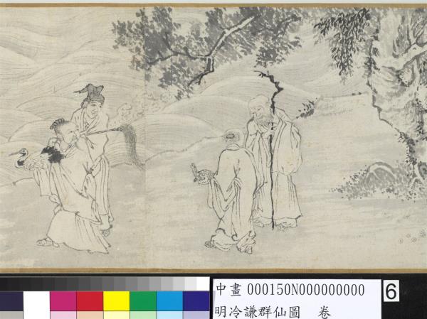 明冷謙群仙圖　卷