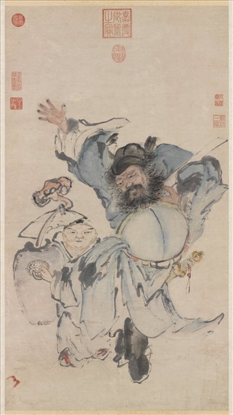 明人吉慶圖　軸