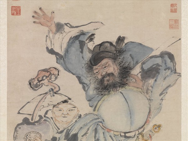 明人吉慶圖　軸