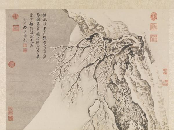 清金廷標鍾馗探梅　軸