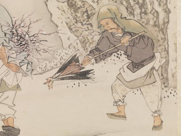 清金廷標鍾馗探梅　軸