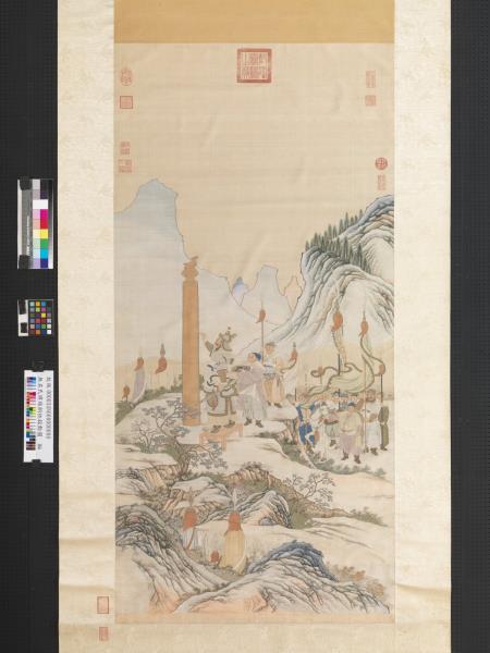 無名氏緙絲銅柱銘勳圖　軸