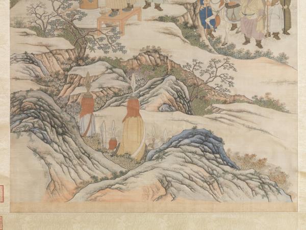 無名氏緙絲銅柱銘勳圖　軸