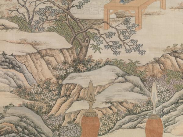 無名氏緙絲銅柱銘勳圖　軸