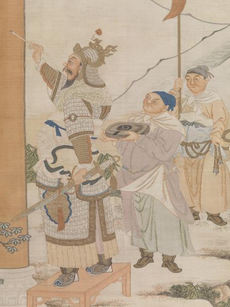 無名氏緙絲銅柱銘勳圖　軸