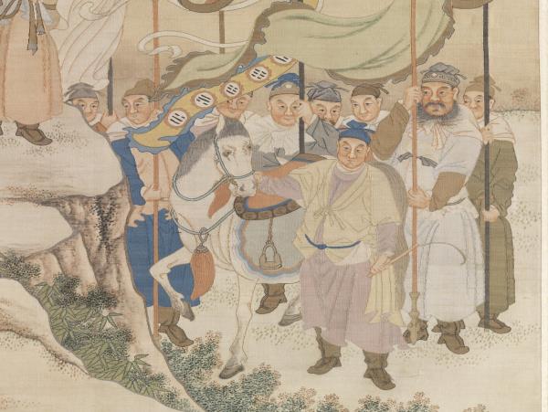 無名氏緙絲銅柱銘勳圖　軸