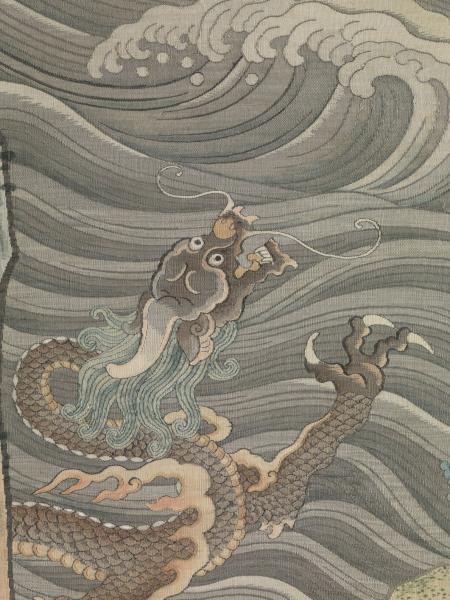 清緙絲周處擊蛟圖　軸