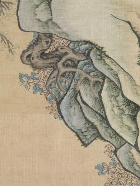 清緙絲周處擊蛟圖　軸