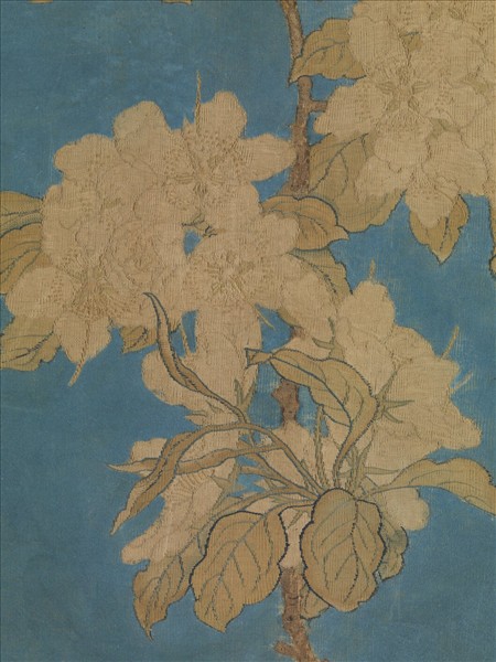 宋緙絲海棠　軸