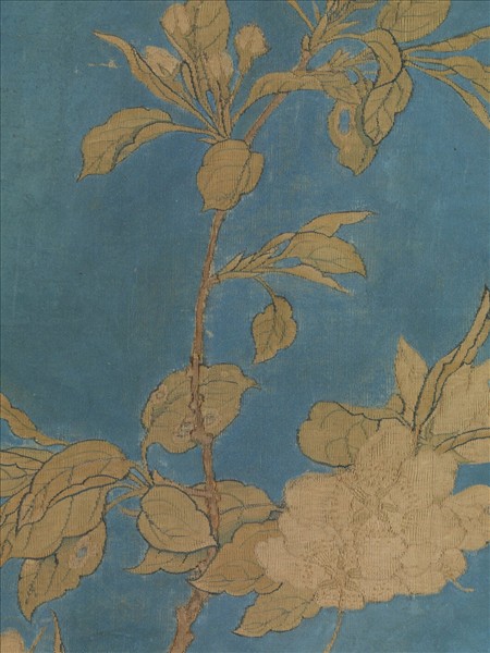 宋緙絲海棠　軸