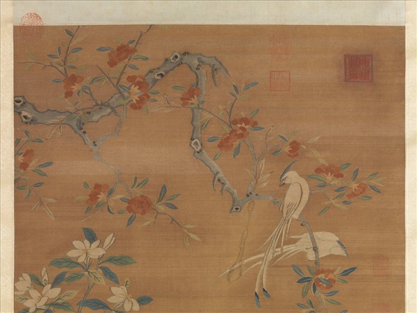 宋緙絲花鳥　軸