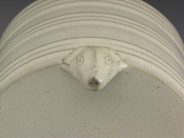 廣窯 白瓷弦紋三足爐