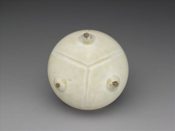 彭城窯 白瓷繩耳鼎式爐