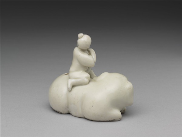 白瓷童子騎象水注