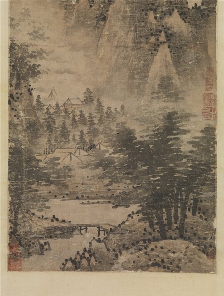 元朱叔重秋山疊翠　軸