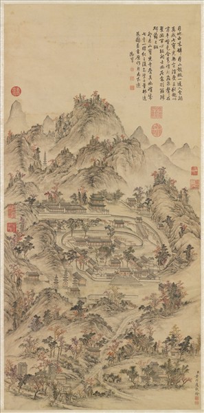 清董邦達繪御筆寶光寺詩　軸