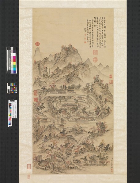 清董邦達繪御筆寶光寺詩　軸