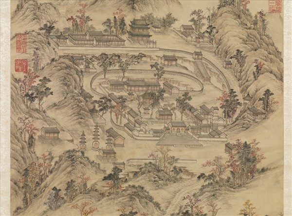 清董邦達繪御筆寶光寺詩　軸