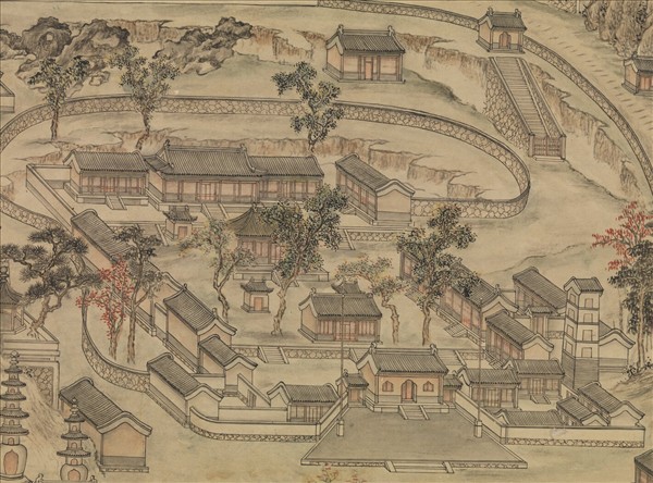 清董邦達繪御筆寶光寺詩　軸