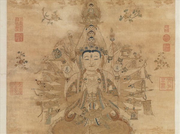 宋繡大士像　軸