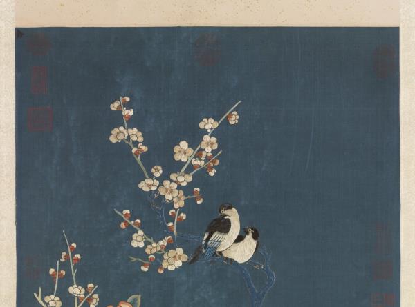 元繡先春四喜　軸