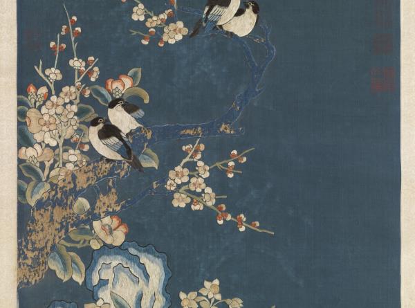 元繡先春四喜　軸