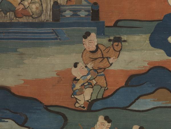 宋緙絲上元嬰戲圖　軸