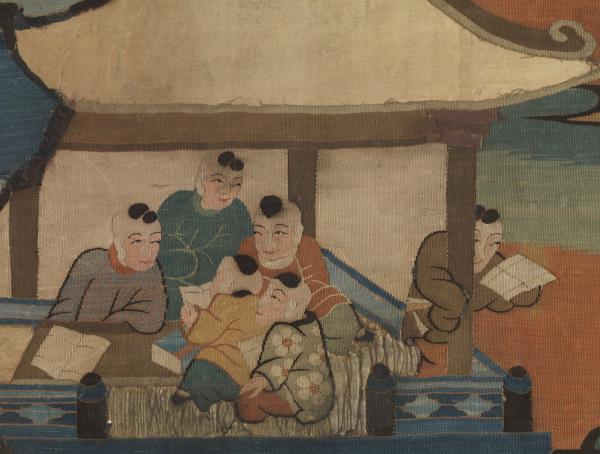 宋緙絲上元嬰戲圖　軸