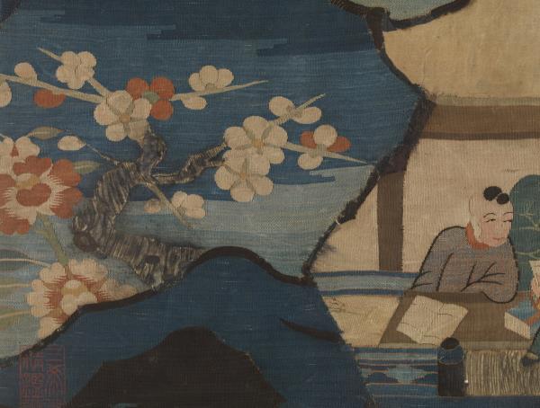 宋緙絲上元嬰戲圖　軸