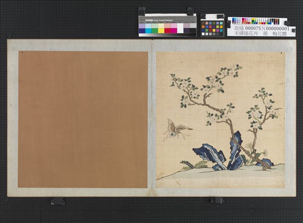 緙絲花卉　冊　梅花蝶