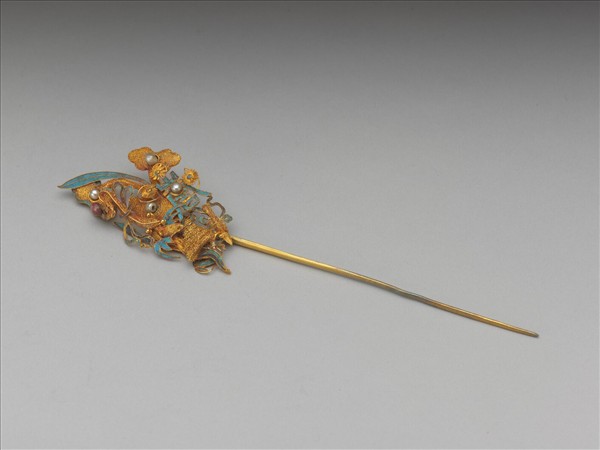 金纍絲壽字如意雲簪