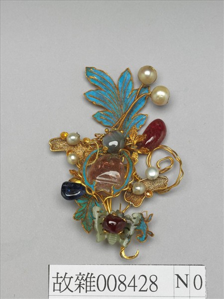 金纍絲秋葉蜘蛛簪