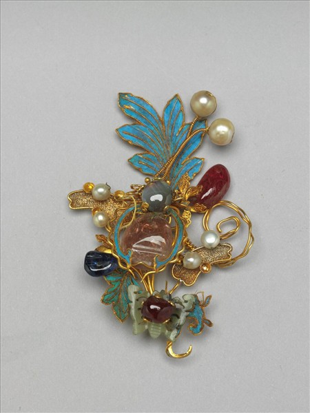 金纍絲秋葉蜘蛛簪