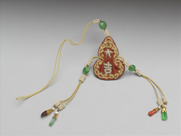 嵌珠大吉葫蘆式荷包