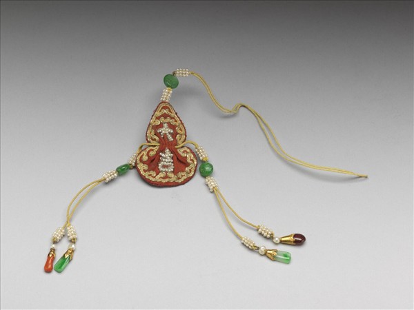 嵌珠大吉葫蘆式荷包