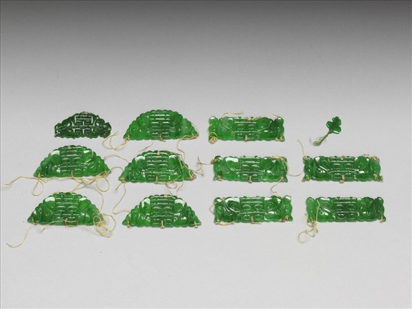 翠玉囍字飾件
