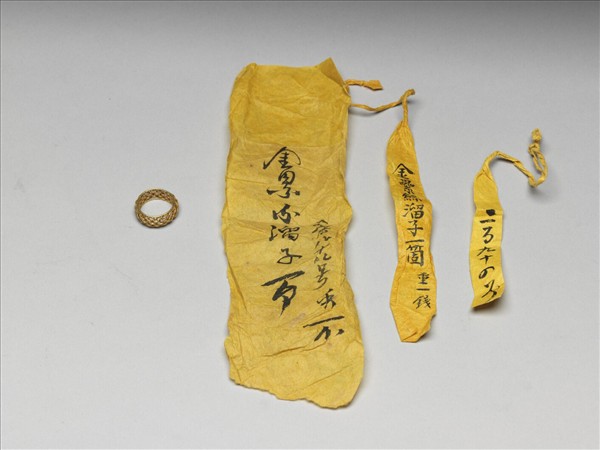 開金鏤空古錢紋戒指