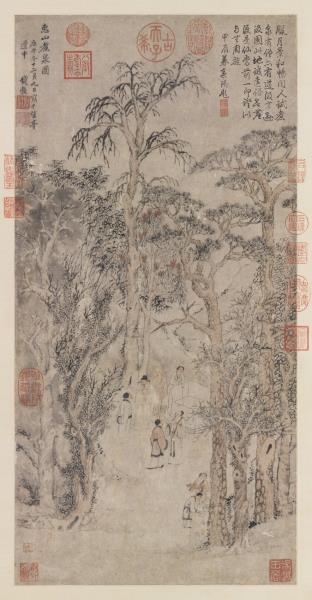 明錢穀惠山煮泉圖　軸