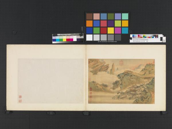 明仇英臨宋元六景　冊　雲山樓閣