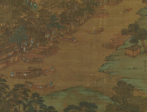 明仇英虎邱圖　軸