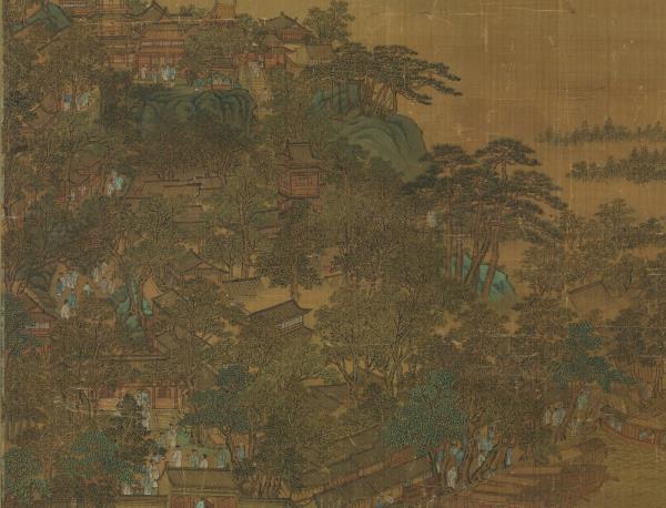 明仇英虎邱圖　軸