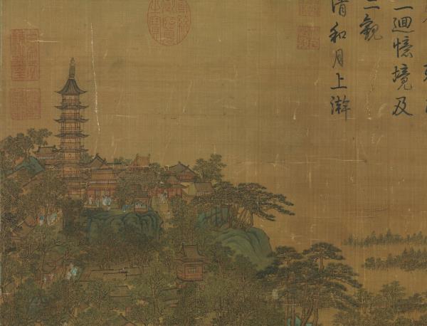 明仇英虎邱圖　軸