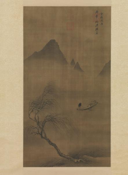 明宣宗烟波捕魚　軸