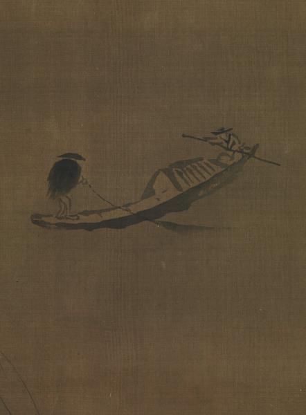 明宣宗烟波捕魚　軸