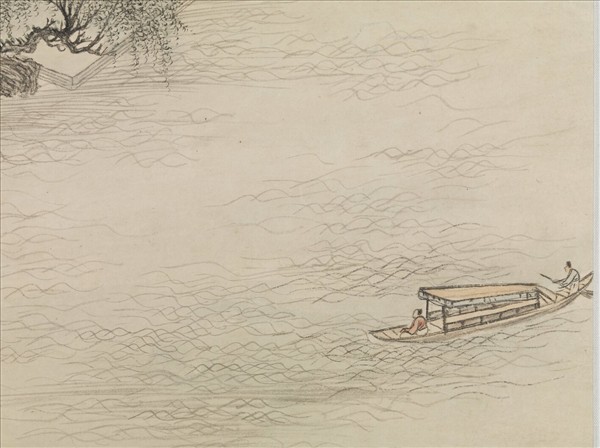 清董邦達柳浪聞鶯御題　軸