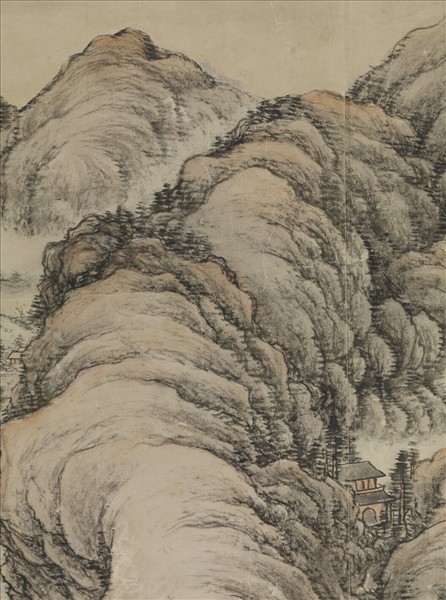 清董邦達畫杜甫詩意高宗御題　軸